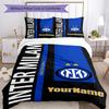 Inter Milan Personalizza il tuo nome Set Biancheria da Letto Copripiumino Traspirante con Federe Decorazione per la Casa Regalo di Compleanno