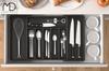 Kitchen Drawer Organizer for Cutlery, Extendable Kitchen Insert, Black
