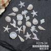 50Pcs Starfish Shell Nail Art Accessories, Conch Resin, DIY Nail Jewelry, Wearable Nail Decorations