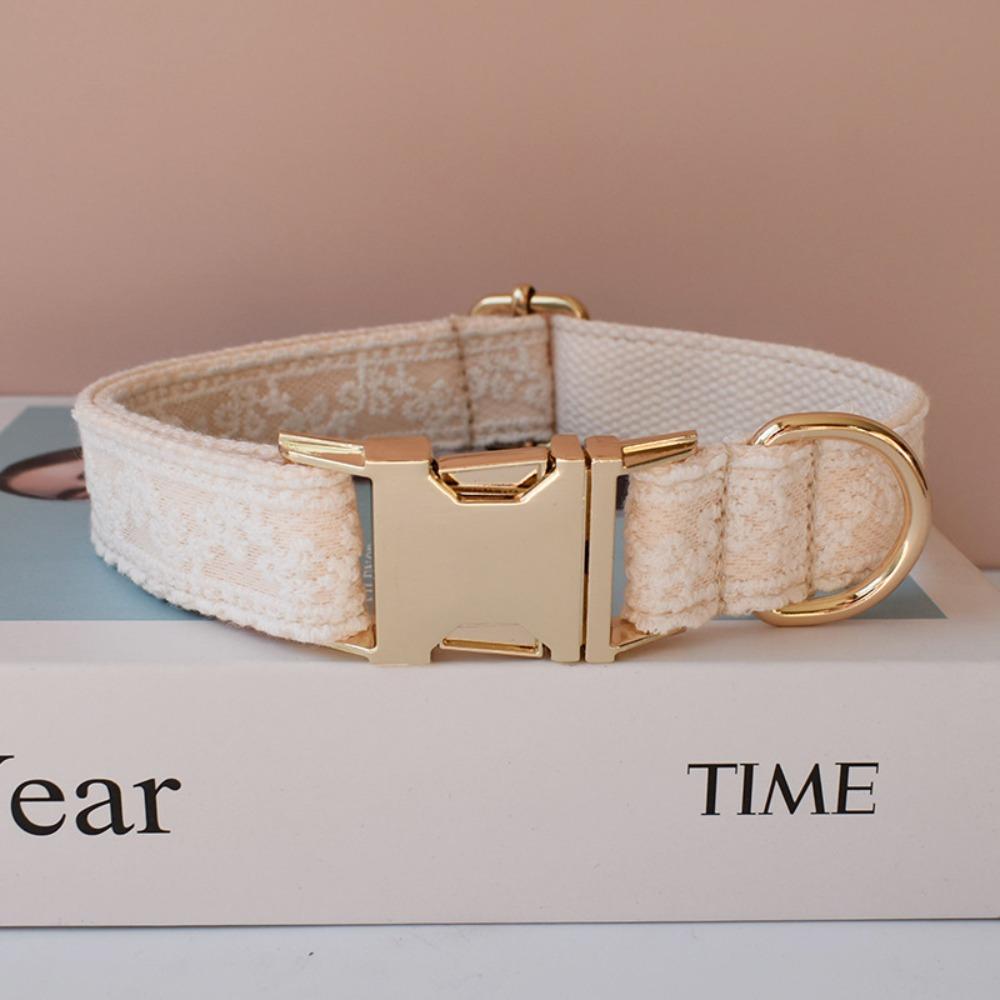 Small flower lace manufacturer pet collar dog chain dog leash