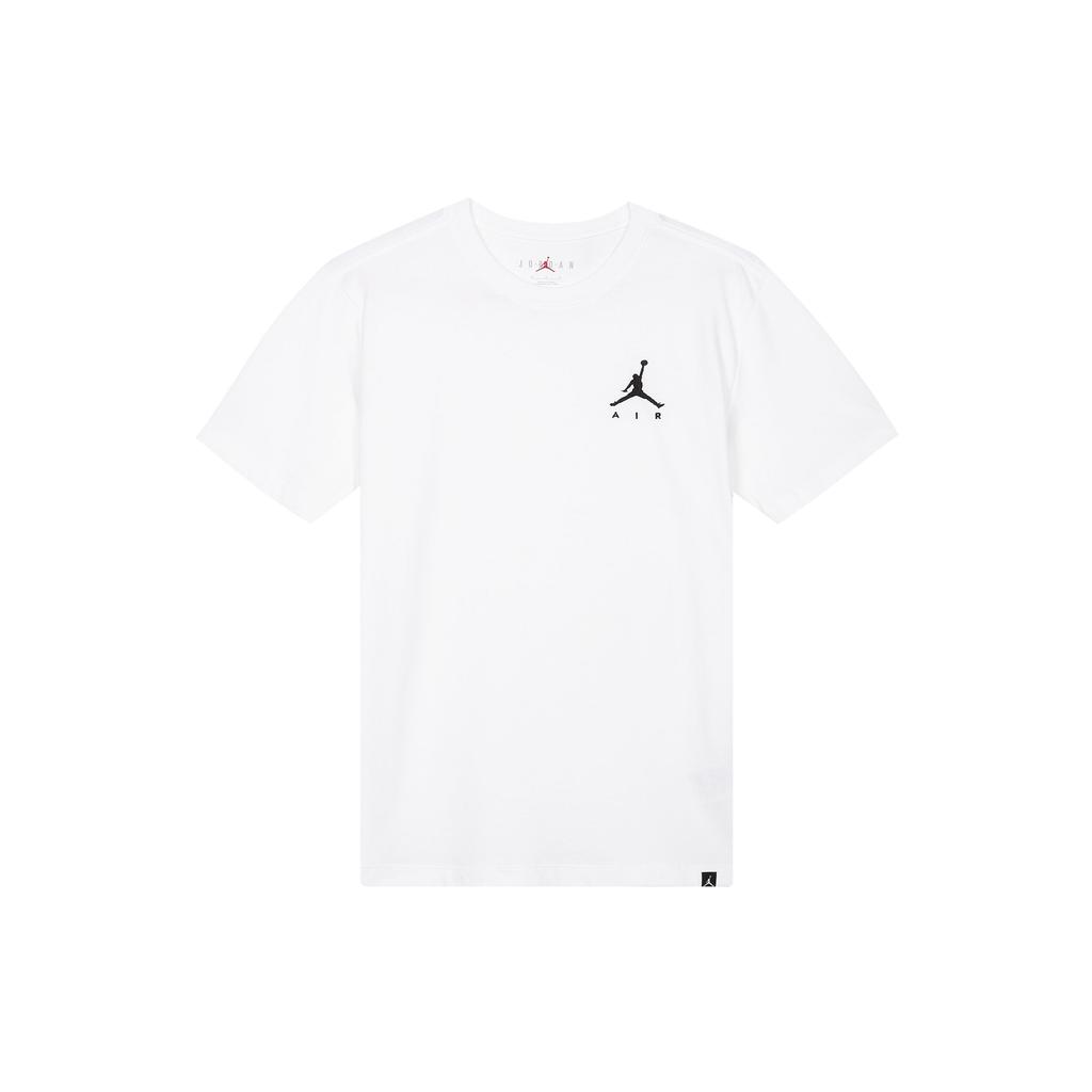 Jordan Jumpman Logo Solid Round Neck Short Sleeve T-Shirt Men Tops White AH5297-100