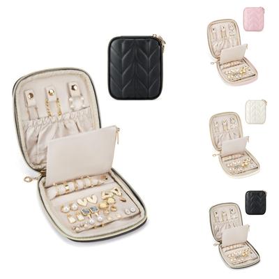 Reise Schmuck Organizer, Schmuckkasten Organizer, Platzsparender Leichter Ohrringhalter Organizer für Ringe, Halsketten