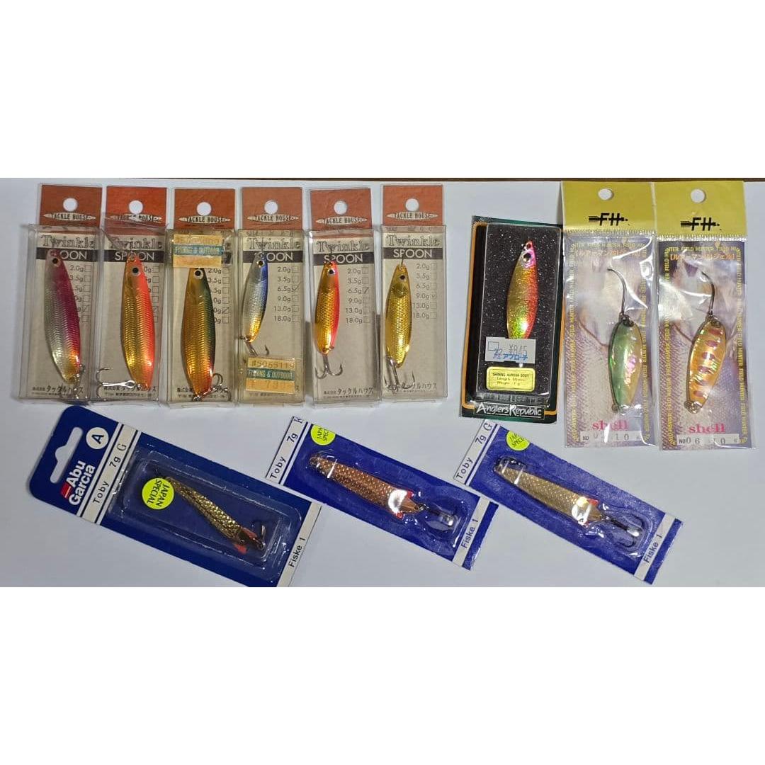 Used Spoon lure set for trout sold in bulk