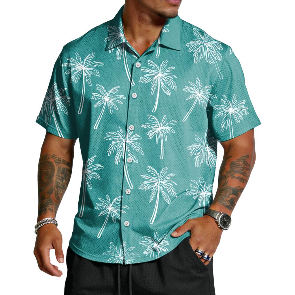 Men's Casual Lightweight Breathable Short-Sleeve Shirt