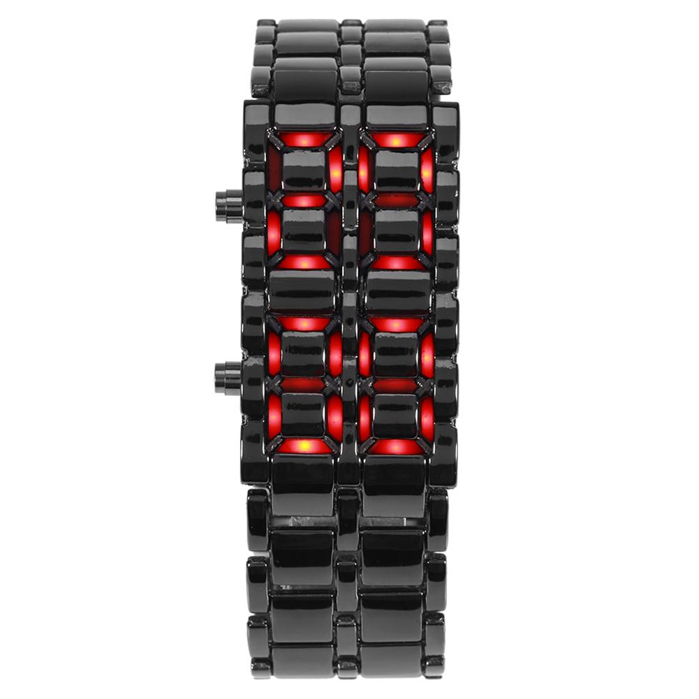 Fashionable Steel Band Couple Bracelet Watch LED Lighting Electronic Wristwatch (#2)