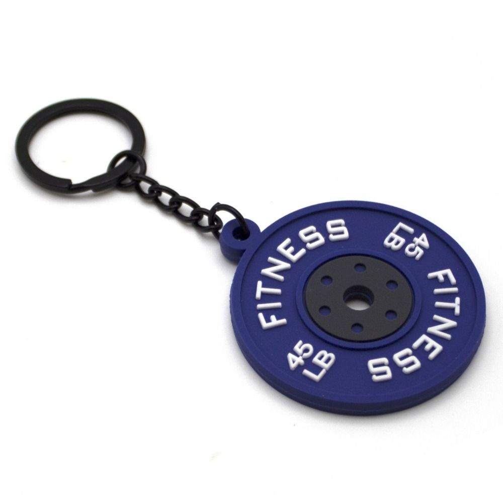 Simulation Barbell Plates Keyring Dumbbell Fitness Series Pendant  Bodybuilder