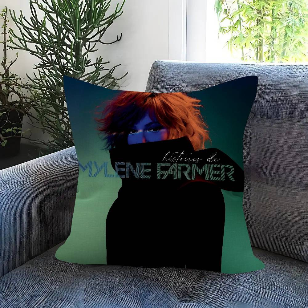 Singer M-Mylene Farmer Pillow Cover For Bedroom Room And Living Room Sofa Decorative Cushion Cover