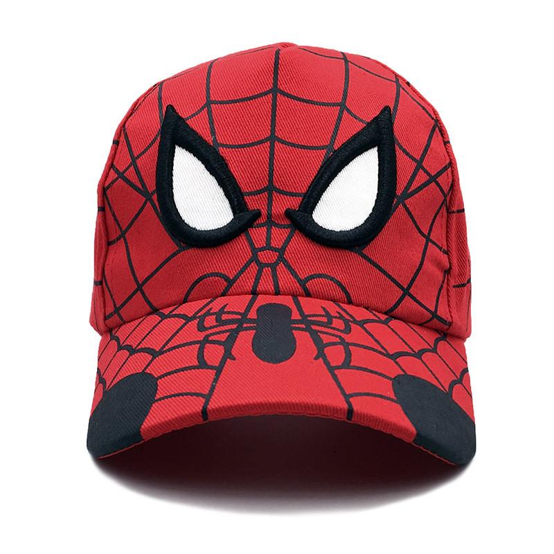 Kids Baseball Cartoon Cap With Embroidered Pattern And Short Brim