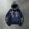 Pohodlné podzimní/zimní oblečení: S kapucí a kožušinovým límcem, volný střih, praktická a stylová mikina na zip (Unisex)