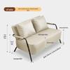 2024 Tofu Block Straight Row Sofa for Small Apartments & Rental Homes