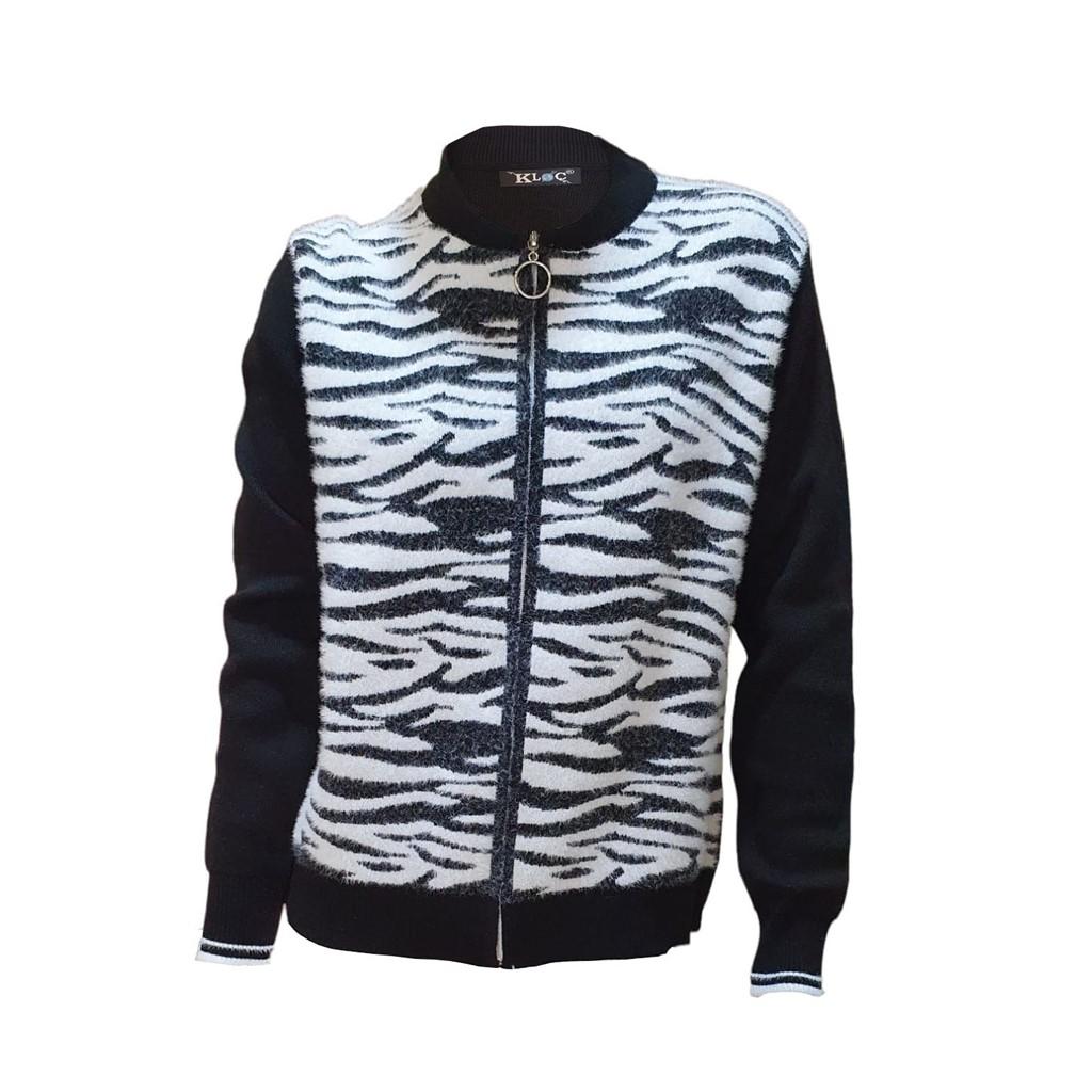 

Повседневная женская куртка на молнии Kloc с полосатым узором Standart розовый