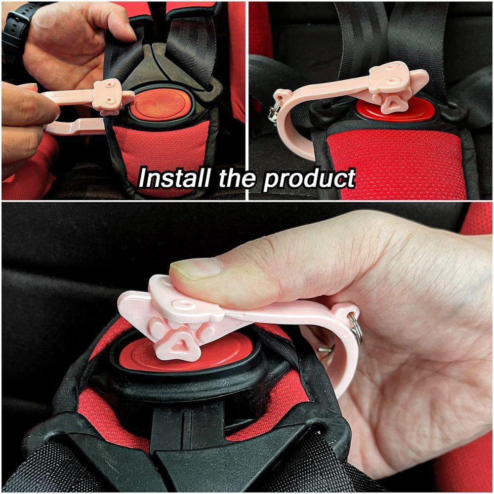 2PCS Unlock Tool Child Simple Unlocker Safety Belt Keychain Unlocking