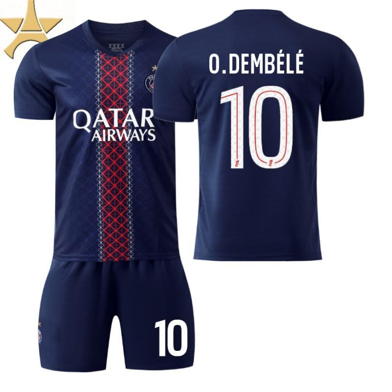 

25-26 Paris Home No. 10 Dembele 14 Dou Children s Clothing Football Suit Men s 7 Kwara Jersey With Stars 3XL