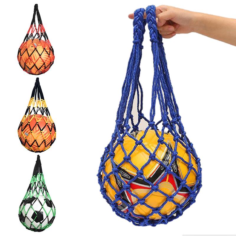 Football Net Bag Nylon Bold Storage Bag Single Ball Carry Portable Equipment