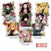 Collection de mini socles Demon Slayer 9 pièces Collection acrylique transparent Socle 6cm Collection jouets anime date de naissance cadeau unisexe