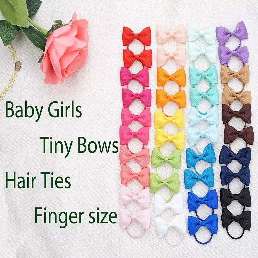 New 2 Inch Bow Hair Ribbon High Elasticity Rubber Band Elastic Hair Rubber Bands Styling Decoration Hair Gum for Baby Girls