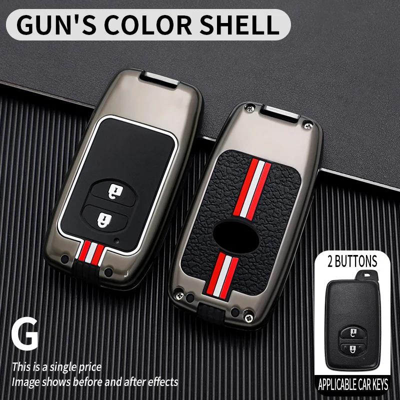 Metal Car Key Cover Fob Case Shell For Toyota Land Cruiser Prado Camry Crown Majesta Highlander Kluger Mark X Subaru Foreste Xv