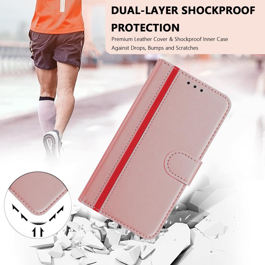 For OnePlus Nord CE4 Lite 5G Phone Cases Wallet Stand Color Splicing Leather Cover with Magnetic Clasp