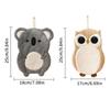Cute Animal Cartoon Hanging Hand Towels, Fluffy Towels Quick Drying Cloth, Ultra Absorbent Hand Towels Cartoon Owl Koala Shape