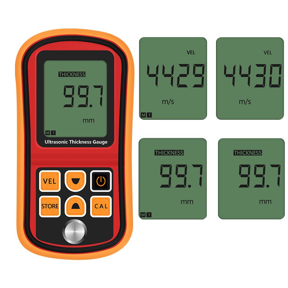 GM100 Ultrasonic Thickness Gauge Steel/pipe Testing Voice Sound Velocity Meter 1.2 200MM 30%OFF Standard Accuracy Mainland China