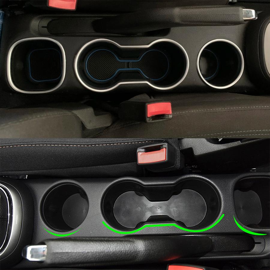 3Pcs/set ABS Chrome Car Water Cup Holder Panel Frame Trim Sticker for Chevrolet Trax 2014 - 2018 Car Interior Decoration Covers