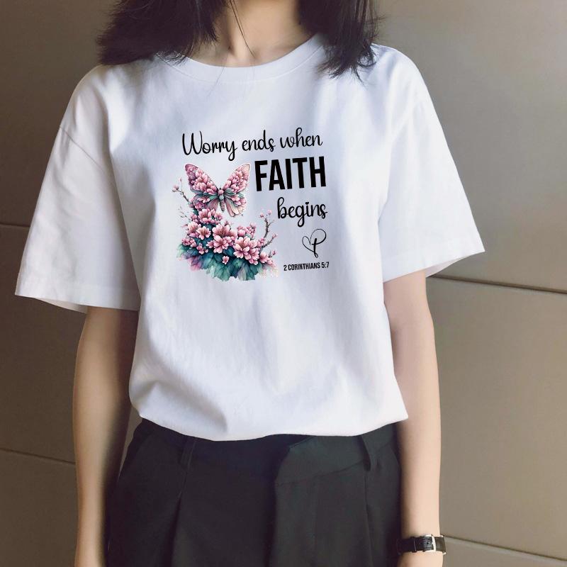 Iron On Patches Flower Butterfly Faith Washable Garment Accessory New Diy Heat Transfer Thermal Patches Clothing Hot