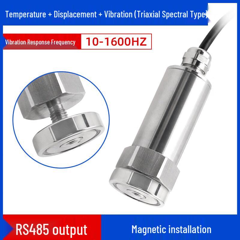 YunDuo 1600Hz 3-Axis Magnetic Mount Spectral Vibration & Temperature Sensor