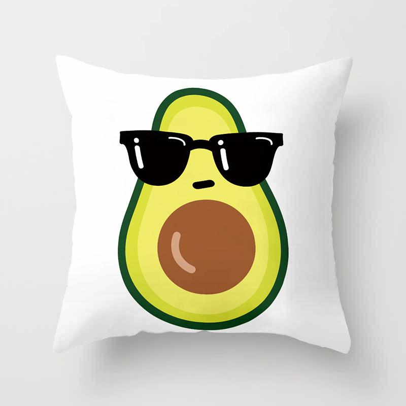 Avocado Printed Pattern Cushion Pillowcase For Home Living Room Sofa Car Seat Decoration Throw Pillow 45 * 45Cm