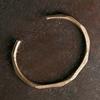 Simple Vintage Brass Bangle for Women Men Handmade Polished Metal Couple Bracelet Minimalist Unisex Retro