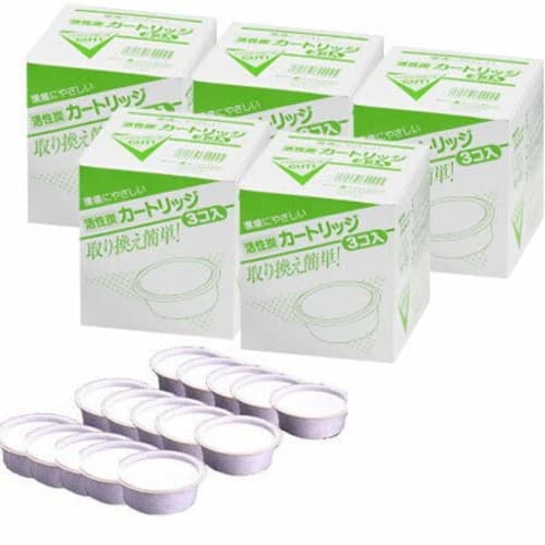 Odajima Replacement Activated Carbon Filter Cartridges, 3-Pack X 5