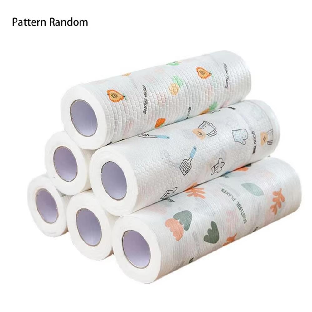 

100PCs Cleaning Cloths Household Kitchen Disposable Rags Non-woven Dish Rag Wash Paper Towels Non-stick Oil Dishcloths Wipes 100pcs белый