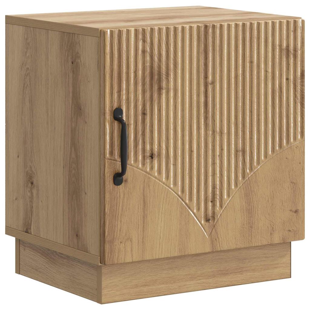 Nightstand Set of 2 Vintage Oak Finish 43 X 34.5 X 47 Cm
