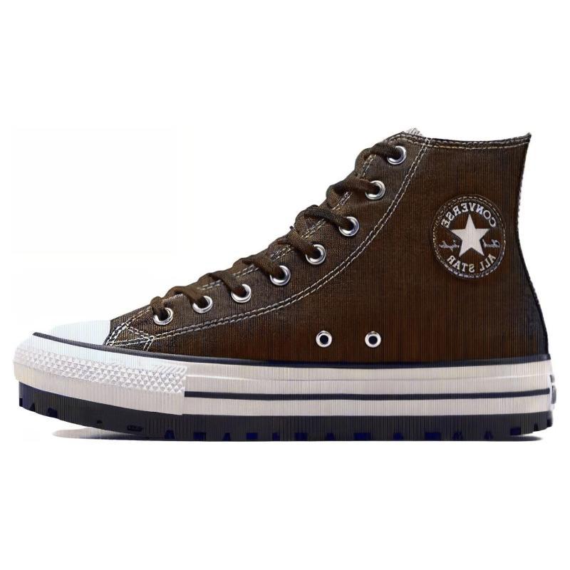 Converse Chuck Taylor All Star Lace-up Abrasion Absorbing High Top Espadrilles Unisex Brown