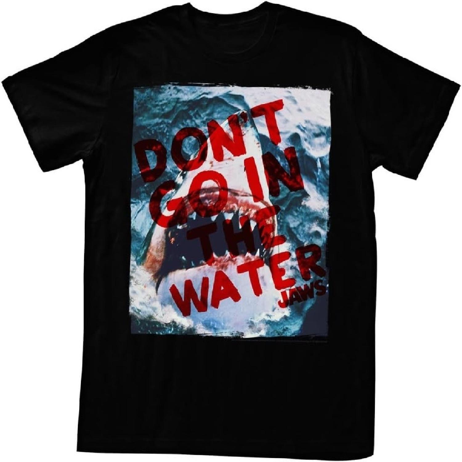 American Classics Jaws Movie Thriller Spielberg Don t Go Adult T-Shirt - Small - Black S
