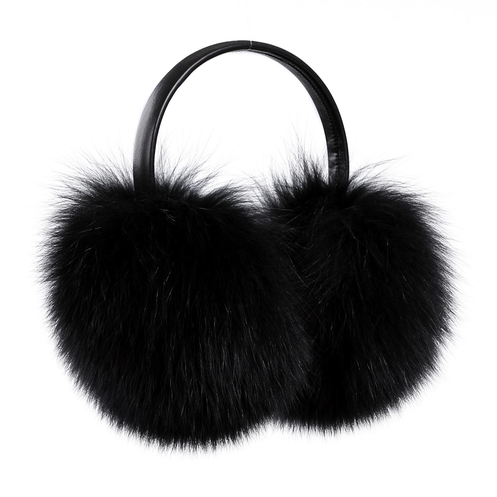 

Женские зимние наушники из 100% натурального меха лисы, утепленные уши из натурального меха енота для холодной погоды, теплые, пушистые, мягкие, регулируемые