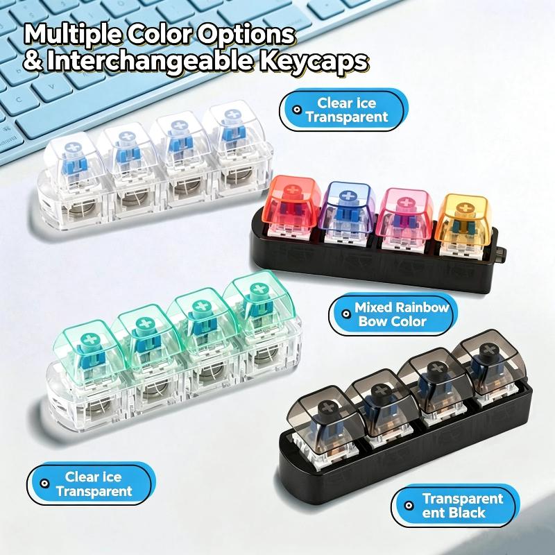 Mechanical Keyboard LED Light-Up Fidget Toy 2026 Creative Keychain Pendant for Adult Stress Relief Bag Accessory