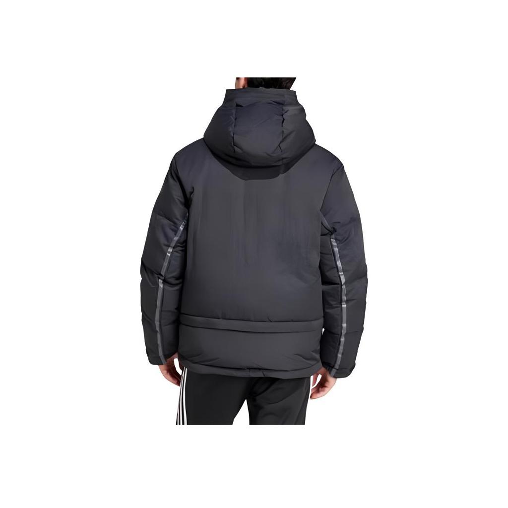 Adidas Sports Lifestyle Series Casual Warm Hooded Down Jacket Men Jacket Black JM4609