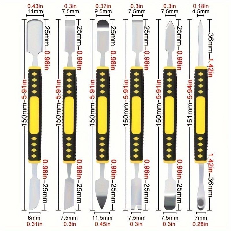 Dismantling tool, boot up curling tool, dismantling mobile phone, computer, laptop repair tool, metal pry bar 6-piece set