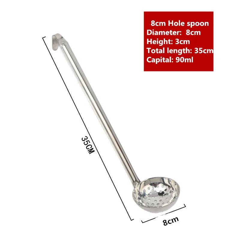Stal Nierdzewna Długi Uchwyt Łyżka Wazowa Łyżka do Serwowania Duża Okrągła Nabierka do Zupy Obiadowej Bufet Kreatywne Przybory Kuchenne Zastawa Stołowa