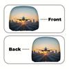 Airplane City Sunset Takeoff Car Headrest Covers , Durable & Stylish Vehicle Interior Accessories