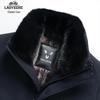 LAOYECHE Men's Mid-Length Padded Winter Jacket with Detachable Fur Collar