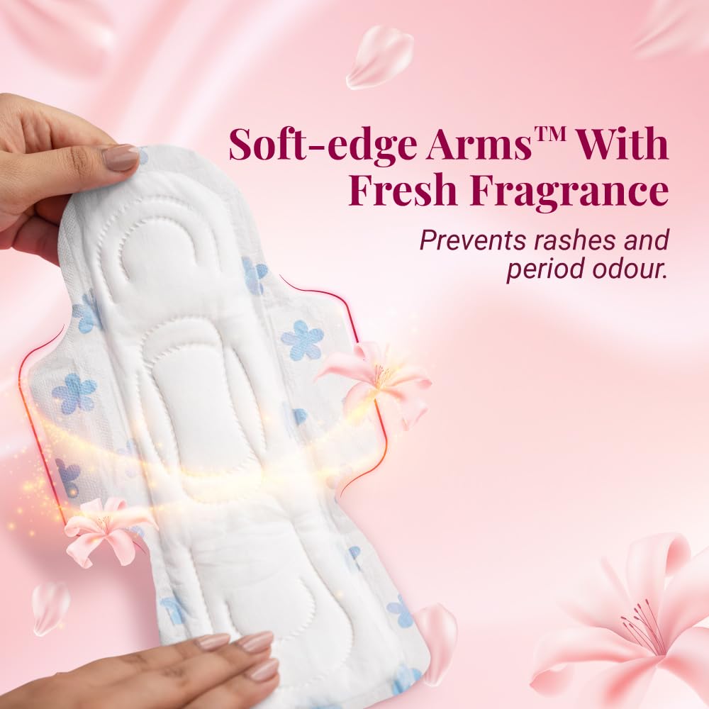 NIINE Naturally Soft XXL Sanitary Pads for Women | 40 Pads | 305MM | Cottony Soft Top Cover | Extra Coverage with Wider Back, Quick Absorption fo