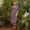 Lipbbam Creora Derosy Cara 3 4 Sleeve Long Wrap Dress Ldm11lj01