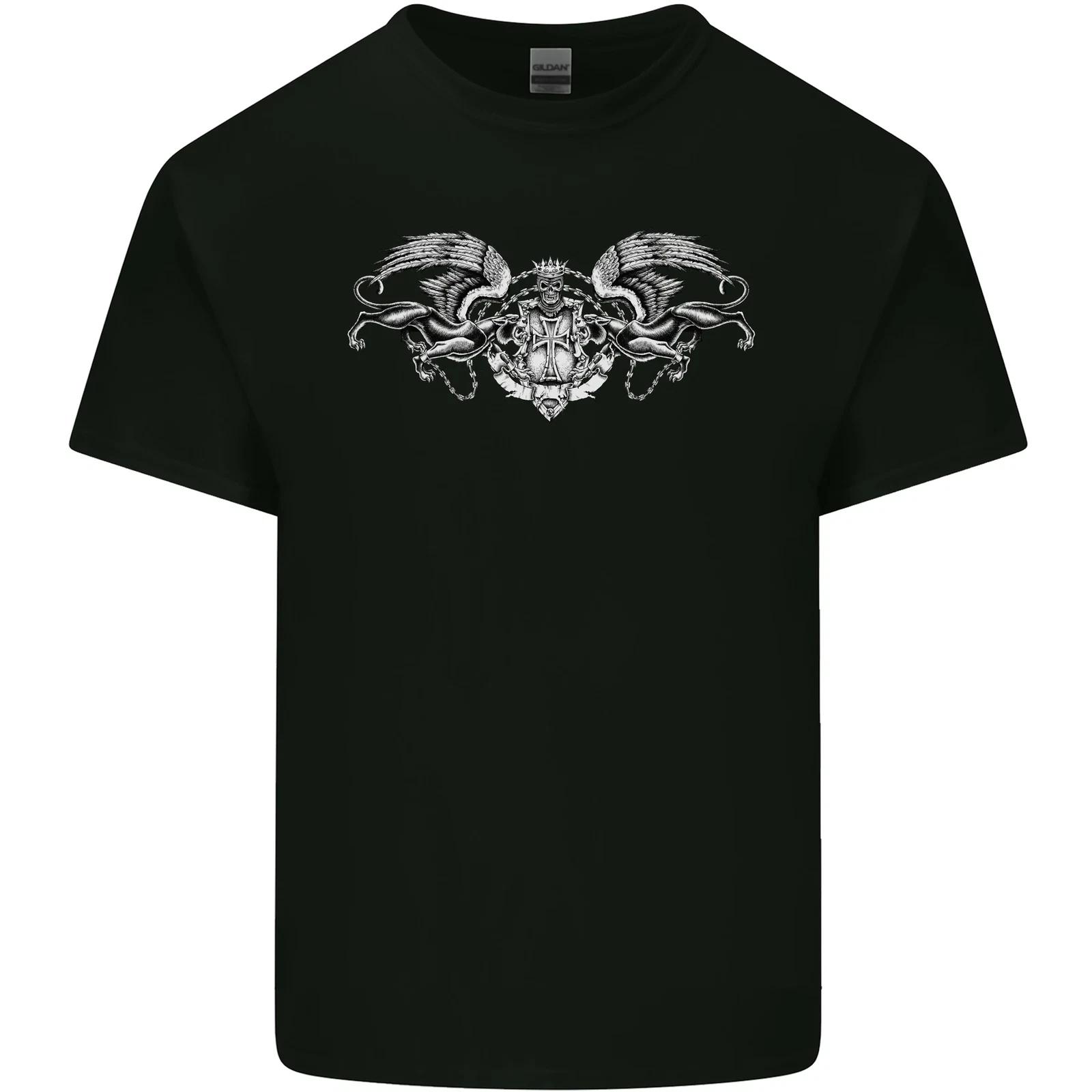St Georges Day Roman Skull Wings Panther Kids T-Shirt Childrens S