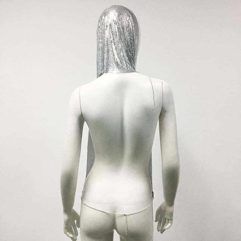 2023 Summer Trendy European & American Women's Hooded Metal Strap Vest – Sexy Hot Girl Sling Top