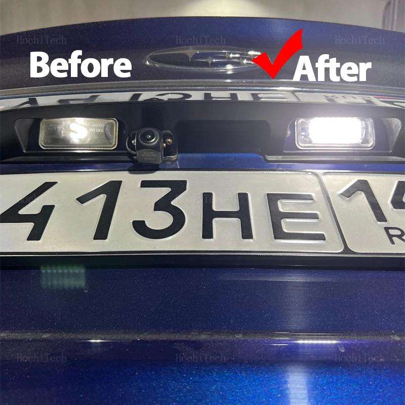 For Subaru Forester Impreza Legacy BRZ WRX XV Crosstrek TOYOTA FT86 GT86 Scion FR-S 2PCS LED Number License Plate Light Lamp