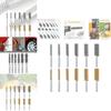 Durable 1/4 Inch Steel Wire Brush Set With 14 Assorted Sizes For Rust Removal And Deep Hole Cleaning