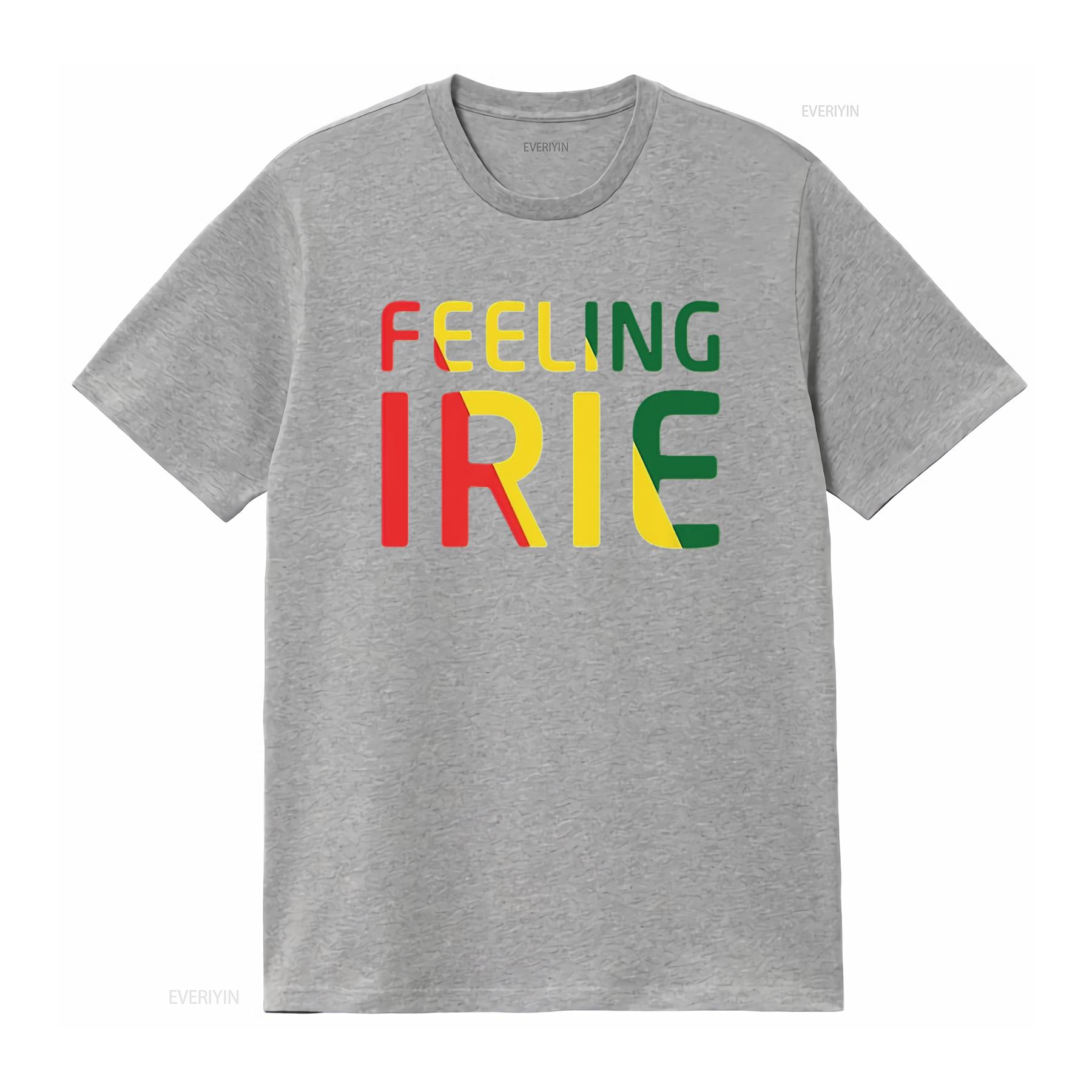 

Womens Feeling Irie Reggae Jamaica Rasta Music T Shirt Black Small vintage Washed Stylish Soft Versatile Unisex Comfortable S