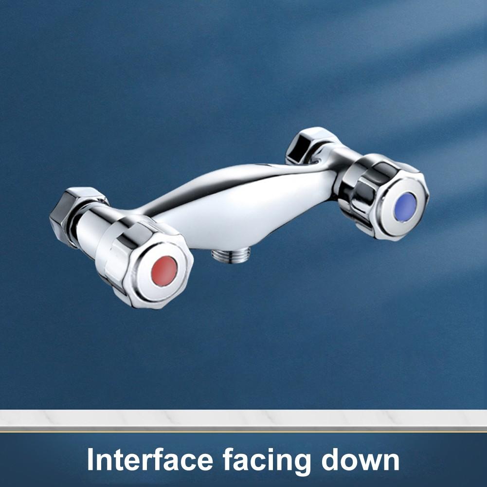 Easily Installed Wall Mounted Chrome Finished Dual Control Shower Faucet