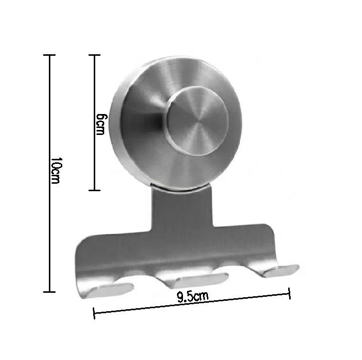 Detachable Stainless Steel Razor Holder with Reusable Suction Cup Hook for Shower